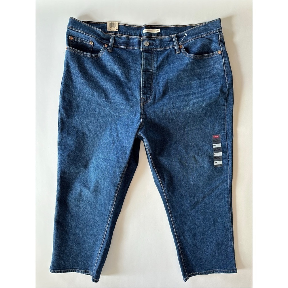New Levi's Wedgie Straight Button Fly Size 24W Denim Jeans - Picture 2 of 14
